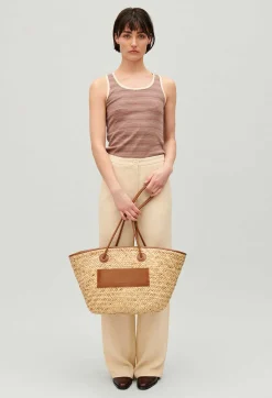 Clearance Adryan Large Straw Basket Women Shopping Bags