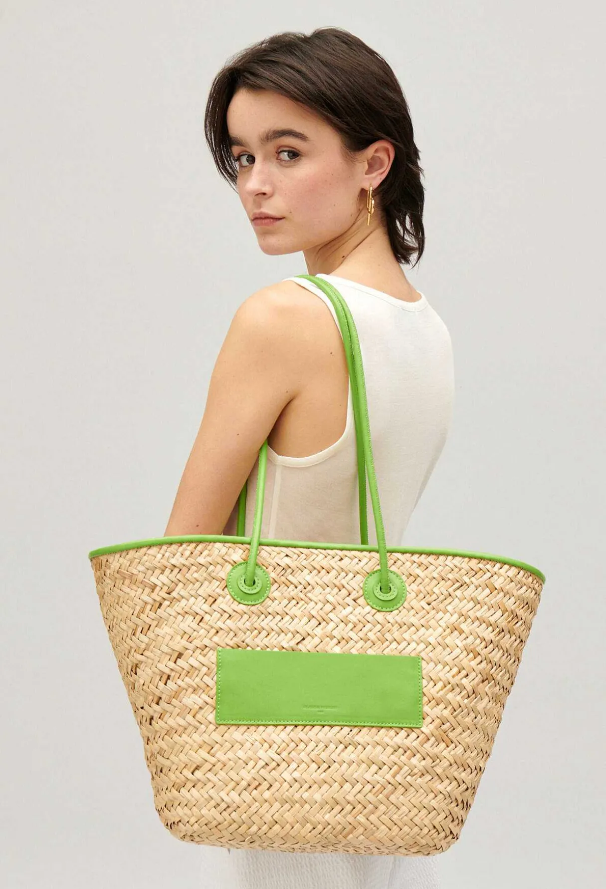 Shop Adryan Medium Straw Basket Women Shopping Bags