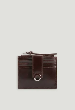 Best Sale Alix Brown Leather Card Holder Women Small Leather Goods