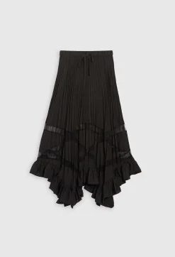 Flash Sale Asymmetrical Pleated Skirt Women Skirts And Shorts