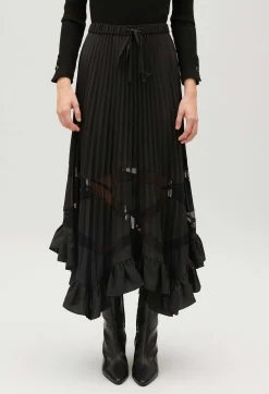 Flash Sale Asymmetrical Pleated Skirt Women Skirts And Shorts