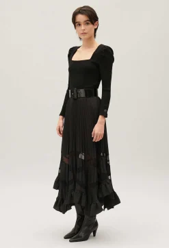 Flash Sale Asymmetrical Pleated Skirt Women Skirts And Shorts
