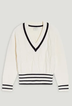 Outlet Beige Cable Knit Jumper Women Sweaters And Cardigans