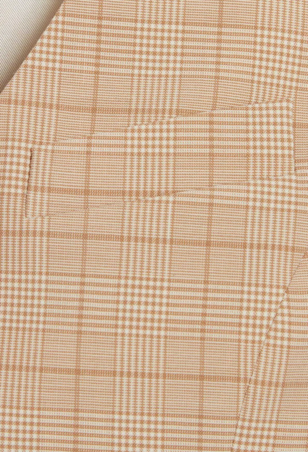Best Beige Checked Suit Waistcoat Women Blazers