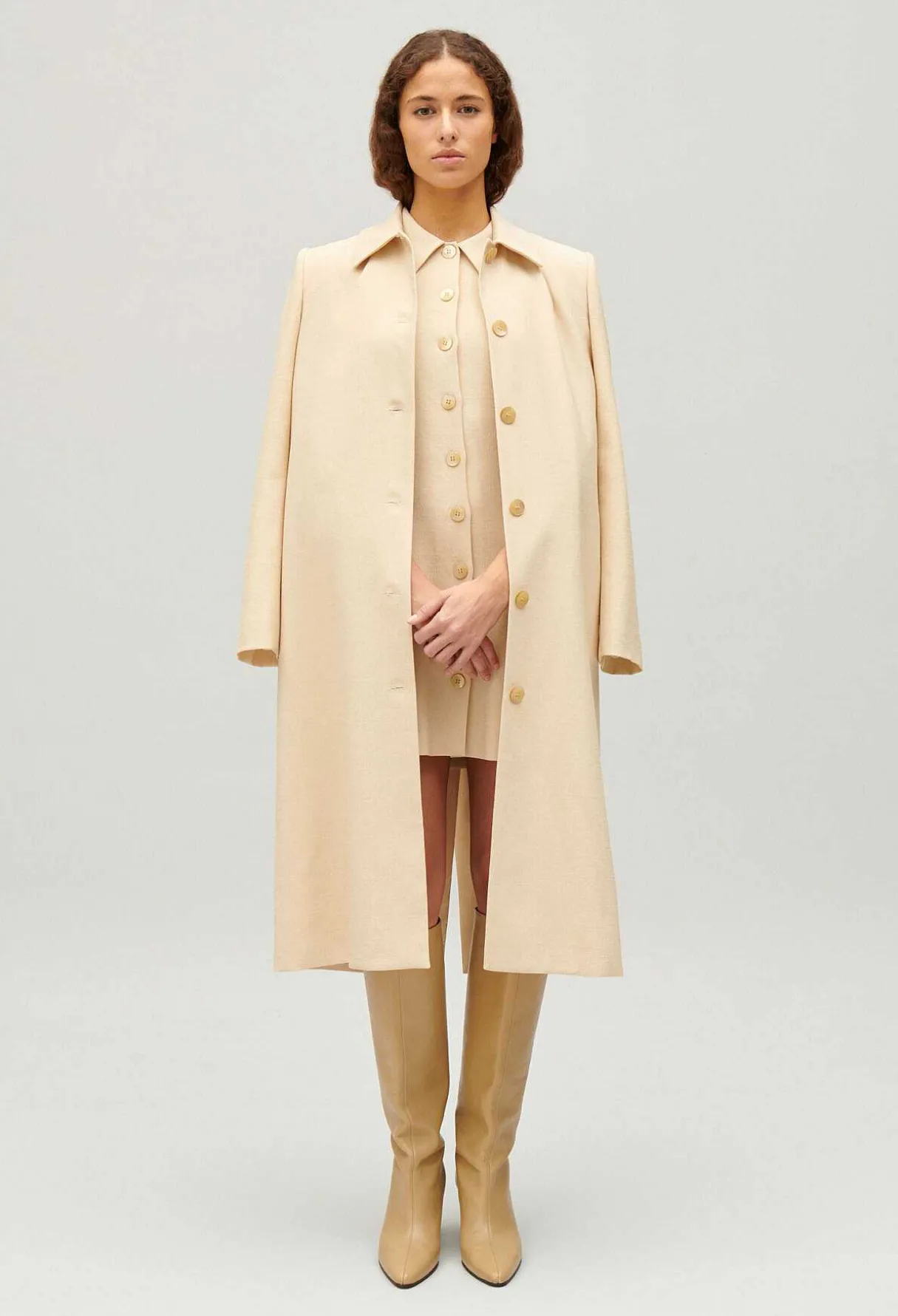 Store Beige Coat Women Jackets And Coats