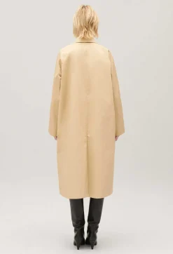 Store Beige Reversible Mid-Length Coat Women Jackets And Coats
