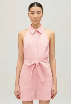 Online Belted Playsuit Women Jumpsuits