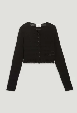 Cheap Black Cropped Cardigan Women Tops And Shirts