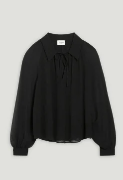 Store Black Floaty Blouse Women Tops And Shirts