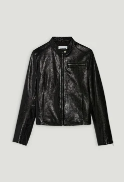 Cheap Black Leather Biker Jacket Women Jackets And Coats