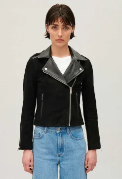 Fashion Black Leather Jacket Women Jackets And Coats