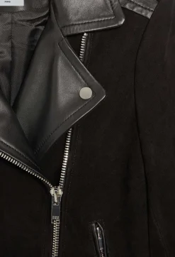 Fashion Black Leather Jacket Women Jackets And Coats