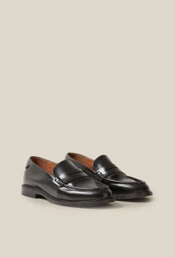 Sale Black Leather Loafers Women Loafers