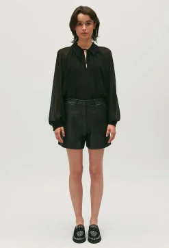 Store Black Leather Shorts Women Skirts And Shorts