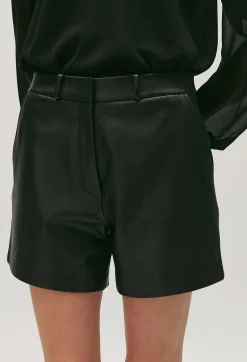 Store Black Leather Shorts Women Skirts And Shorts