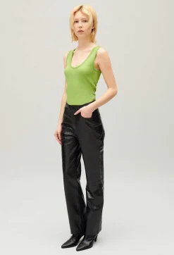 Online Black Leather Trousers Women Jeans And Trousers