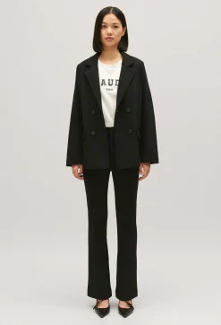 New Black Oversized Suit Jacket Women Blazers
