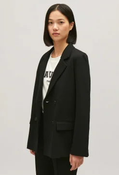 New Black Oversized Suit Jacket Women Blazers