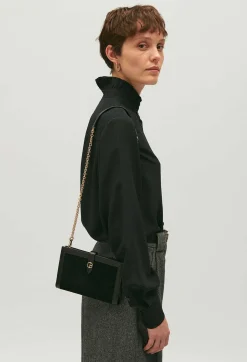 Store Black Suede Clutch Bag Women Crossbody Bags