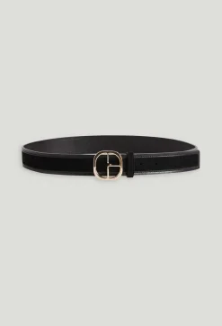 Best Sale Black Suede Leather Belt Women Belts