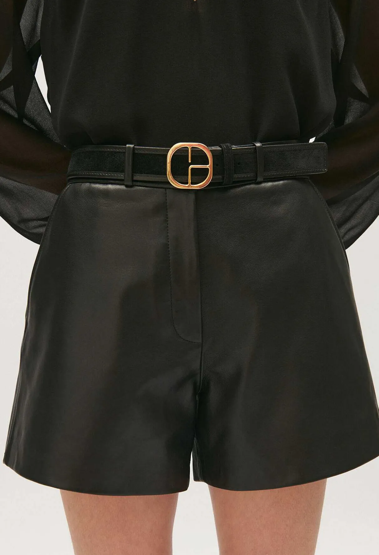 Best Sale Black Suede Leather Belt Women Belts