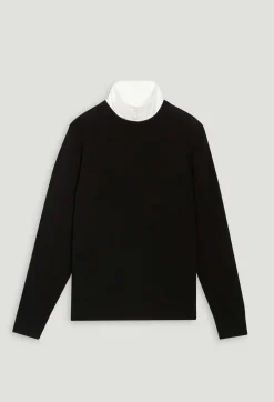 Store Black Wool Jumper Removable Collar Women Sweaters And Cardigans