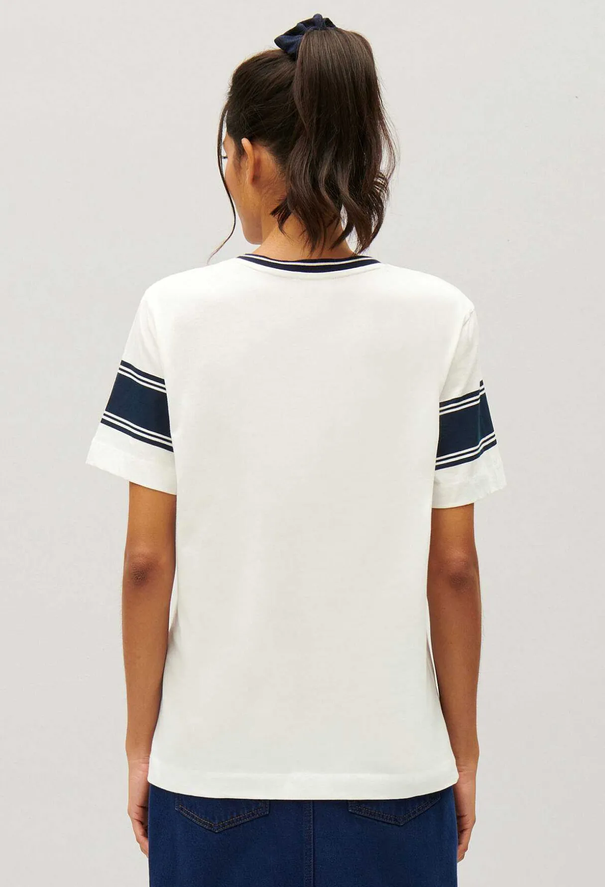 New Blue And White Claudie T-Shirt Women T-Shirts
