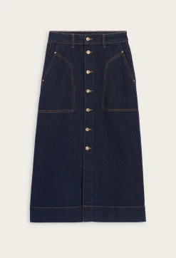 Store Blue Denim Midi Skirt Women Skirts And Shorts