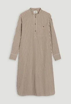 Cheap Bronze Striped Mid-Length Dress Women Dresses
