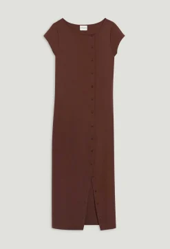 Best Brown Button-Up Maxi Dress Women Dresses