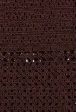 Online Brown Crochet Top Women Tops And Shirts