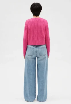 Best Cable Knit Cropped Jumper Women Sweaters And Cardigans
