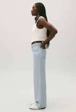 Cheap Claude Wide-Leg Light Denim Jeans Women Jeans And Trousers