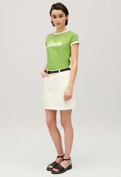 Online Cream Denim Short Skirt Women Skirts And Shorts
