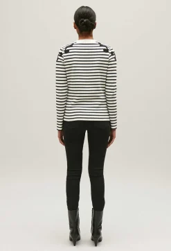 Fashion Ecru Long Sleeved Top Women Sweaters And Cardigans