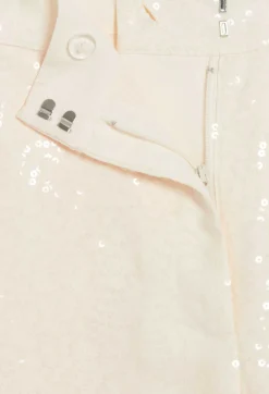 Sale Ecru Sequinned Trousers Women Jeans And Trousers