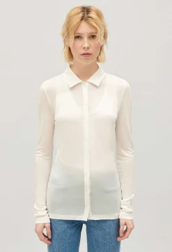 Cheap Ecru Shirt Women Sweaters And Cardigans