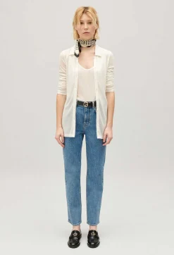 Cheap Ecru Shirt Women Sweaters And Cardigans
