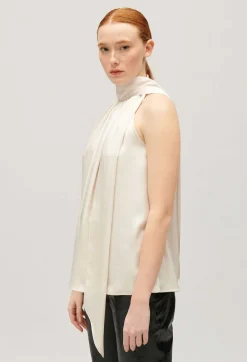 Hot Floaty Beige Top Women Tops And Shirts