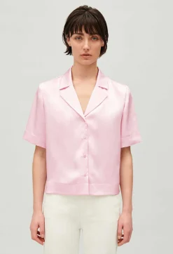 Clearance Floaty Short-Sleeved Shirt Women Tops And Shirts