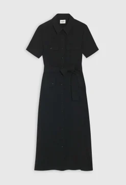 Best Sale Flowing Short-Sleeved Midi Dress Women Dresses