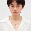 Best Gold Monogram Pendant Necklace Women Jewellery And Scrunchies