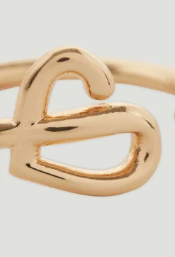 Best Sale Golden Brass Cp Heart Band Ring Women Jewellery And Scrunchies