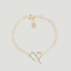 Online Golden Brass Cp Heart Bracelet Women Jewellery And Scrunchies