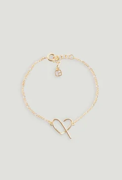 Online Golden Brass Cp Heart Bracelet Women Jewellery And Scrunchies