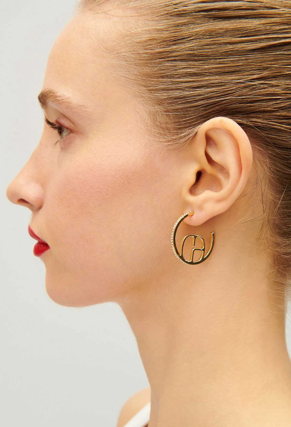 Best Golden Cp Single Hoop Earring Women Jewellery And Scrunchies