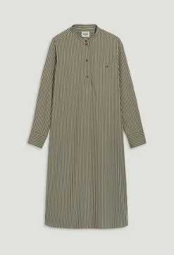 Sale Green Striped Maxi Dress Women Dresses