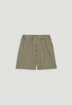 Cheap Green Striped Shorts Women Skirts And Shorts