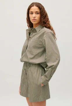 Cheap Green Striped Shorts Women Skirts And Shorts