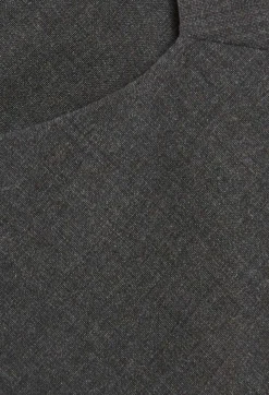 Fashion Grey Midi Shift Dress Women Dresses